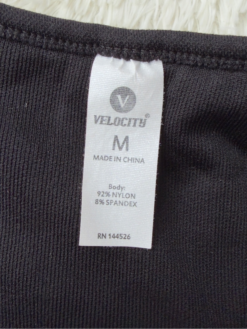 Velocity Black Ribbed Racerback Sports Bralette - Picture 3 of 3